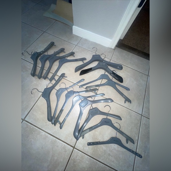 Authentic Prada Lot of 16 Hangers Gray.